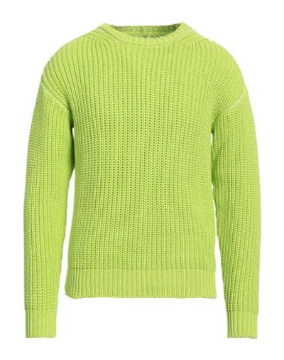 Mm6 Maison Margiela Man Sweater Lime Green Size Xl Cotton, Polyamide