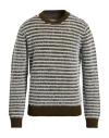 Mm6 Maison Margiela Man Sweater Military Green Size S Acrylic, Virgin Wool, Polyamide In Black