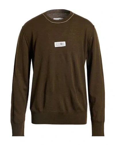 MM6 MAISON MARGIELA MM6 MAISON MARGIELA MAN SWEATER MILITARY GREEN SIZE XL VIRGIN WOOL, ACRYLIC