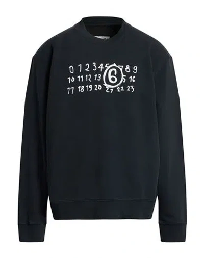Mm6 Maison Margiela Man Sweatshirt Charcoal Size L Cotton In Blue