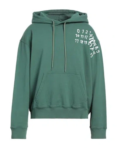 Mm6 Maison Margiela Man Sweatshirt Green Size M Cotton