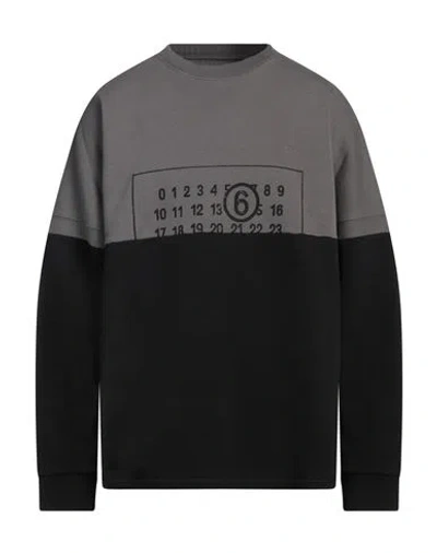 Mm6 Maison Margiela Man Sweatshirt Grey Size L Cotton, Polyester