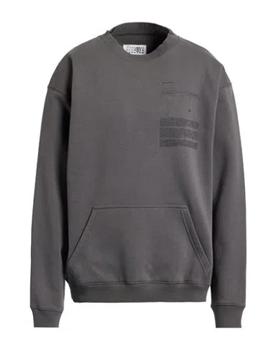 Mm6 Maison Margiela Man Sweatshirt Grey Size Xl Cotton, Polyester In Gray
