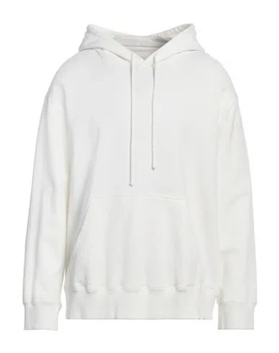 Mm6 Maison Margiela Man Sweatshirt White Size Xl Cotton, Elastane