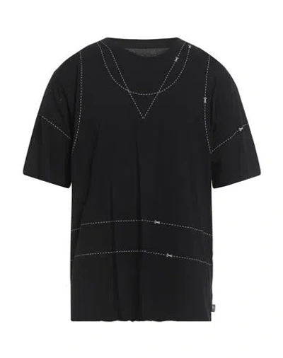 Mm6 Maison Margiela Man T-shirt Black Size Xxl Cotton