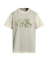 Mm6 Maison Margiela Man T-shirt Grey Size L Cotton In Gray