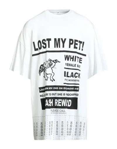Mm6 Maison Margiela Man T-shirt White Size M Cotton