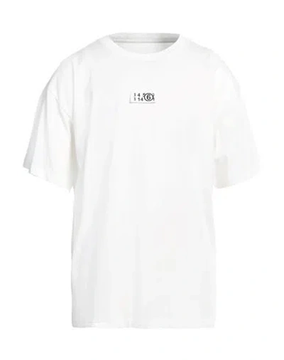 Mm6 Maison Margiela Mm6 By Maison Margiela Minimalist Logo Short Sleeve T-shirt In White