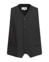 Mm6 Maison Margiela Man Tailored Vest Black Size 36 Polyester, Virgin Wool, Elastane, Viscose In Gray