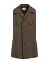 Mm6 Maison Margiela Man Tailored Vest Military Green Size 36 Wool In Green