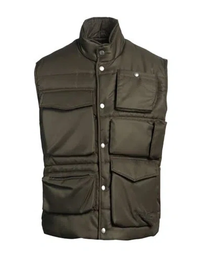 Mm6 Maison Margiela Man Vest Military Green Size 40 Polyamide