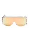 Mm6 Maison Margiela Flat Top Rectangular Sunglasses In Neutral