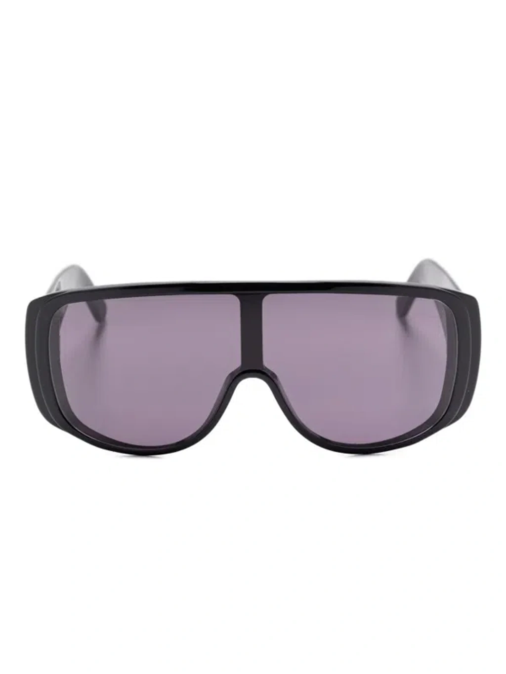サングラス MM6 MAISON MARGIELA MASK SUNGLASSES MM6 Maison Margiela: Black Mask Sunglasses | SSENSE