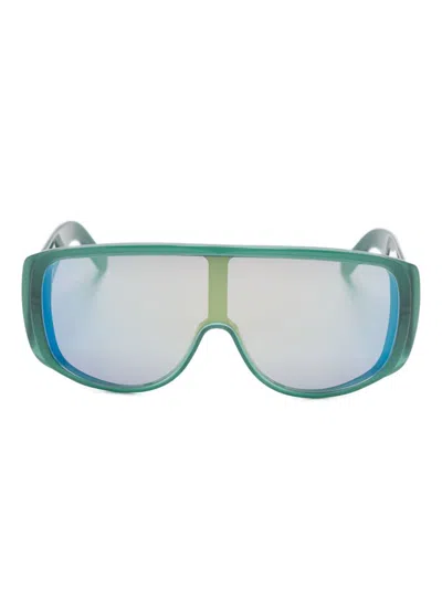 Mm6 Maison Margiela Mask Sunglasses In Green
