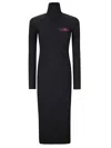 Mm6 Maison Margiela Mm6 By Maison Margiela Long Maxi Dress With Collar In Black