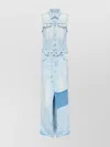 Mm6 Maison Margiela Cotton Denim Maxi Dress