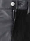 Mm6 Maison Margiela 5-pockets Leather Long Skirt In Black