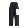 Mm6 Maison Margiela Black Track Pants With Cut-out Details