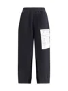 Mm6 Maison Margiela Maxi Print Sweatpants In Washed Black