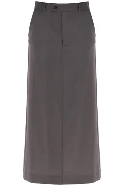 Mm6 Maison Margiela Maxi Skirt With Tieable Panel In 灰色的