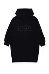Mm6 Maison Margiela Numbers-motif Cotton Dress In Black