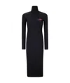 Mm6 Maison Margiela Mm6 By Maison Margiela Long Maxi Dress With Collar In Black