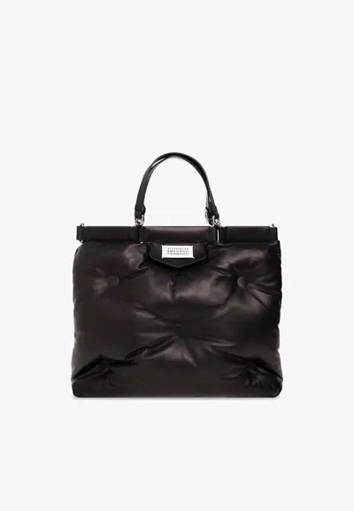 Mm6 Maison Margiela Medium Glam Slam Tote Bag In Black