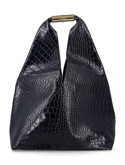 MM6 MAISON MARGIELA MM6 MAISON MARGIELA NEW JAPANESE BAG IN CROCODILE-EMBOSSED LEATHER
