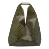 Mm6 Maison Margiela Olive Green Leather Medium Japanese Shoulder Bag In Green