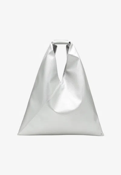 Mm6 Maison Margiela Medium Japanese Tote Bag In Metallic