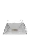 Mm6 Maison Margiela Medium Numeric Shoulder Bag In Silver