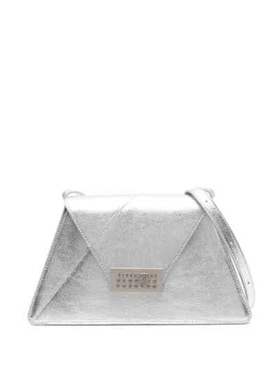Mm6 Maison Margiela Medium Numeric Shoulder Bag In Silver