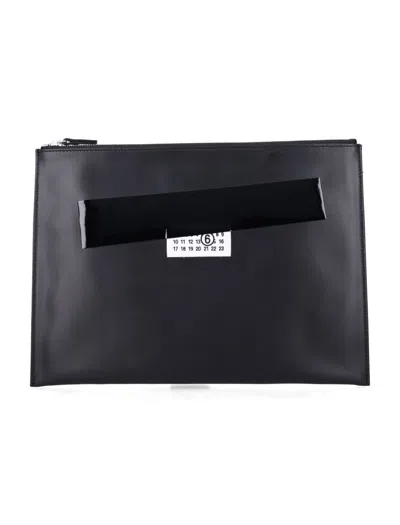 Mm6 Maison Margiela Medium Pouch Tape In Black