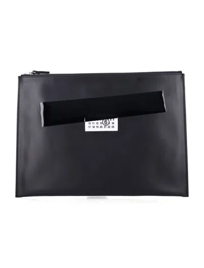Mm6 Maison Margiela Medium Pouch Tape In Black