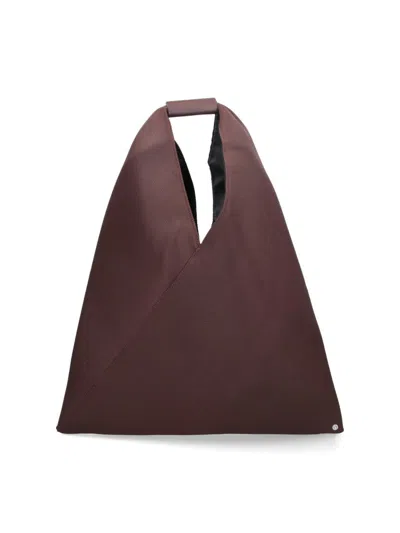 Mm6 Maison Margiela Medium Tote Bag In Dark Brown Eco-leather