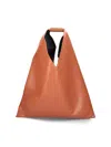 Mm6 Maison Margiela Medium Triangular Tote Bag In Eco-leather In Brown