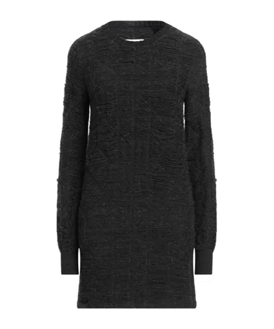 Mm6 Maison Margiela Medium Weight Knit Sweater In Black