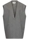 Mm6 Maison Margiela Mélange-effect Felted Vest In Grey