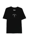 Mm6 Maison Margiela Black Tshirt With Logo Print In Black