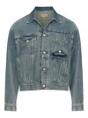 Mm6 Maison Margiela Denim Trucker Jacket In Multi