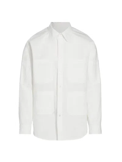 MM6 MAISON MARGIELA MEN'S POCKET COTTON POPLIN SHIRT