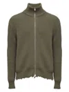 Mm6 Maison Margiela Camionneur Zip-up Knit Jacket In 702