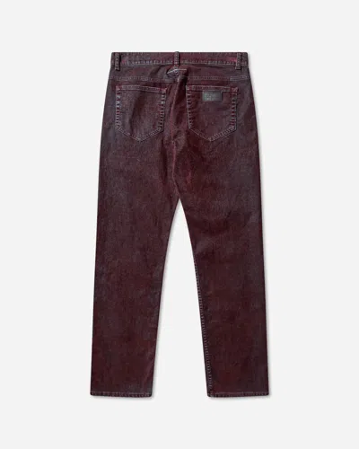 Mm6 Maison Margiela Men S Straight-leg Jeans Bordeaux In Burgundy