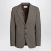 Mm6 Maison Margiela Single-breasted Jacket Brown In Wool Blend In Brown