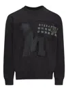 Mm6 Maison Margiela Numeric Motif Embroidered Sweatshirt In Black