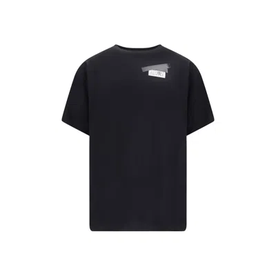 Mm6 Maison Margiela Mm6 By Maison Margiela Oversized T-shirt With Contrasting Pocket Detail In Black