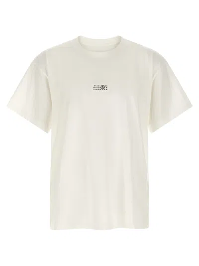 Mm6 Maison Margiela Mm6 By Maison Margiela Minimalist Logo Short Sleeve T-shirt In White