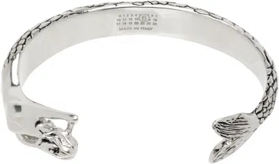 Mm6 Maison Margiela Mermaid Cuff Bracelet In Silver