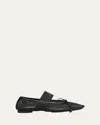 Mm6 Maison Margiela Mesh Anatomic Numeric Ballerina Flats In Black