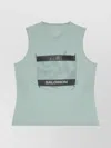 Mm6 Maison Margiela Mesh Graphic Sleeveless Vest In Green